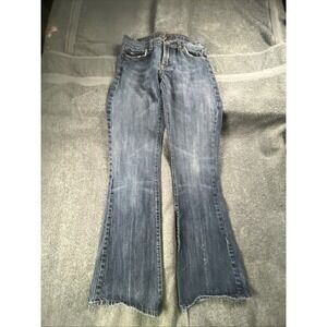 7 For All Mankind "Flare" Size 28x30 Jeans Size 28 "Made In USA" Distressed